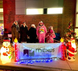 Friends of the Library Members at the Holiday Lights Drive Through Event